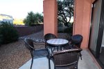 outdoor patio with setting for four
